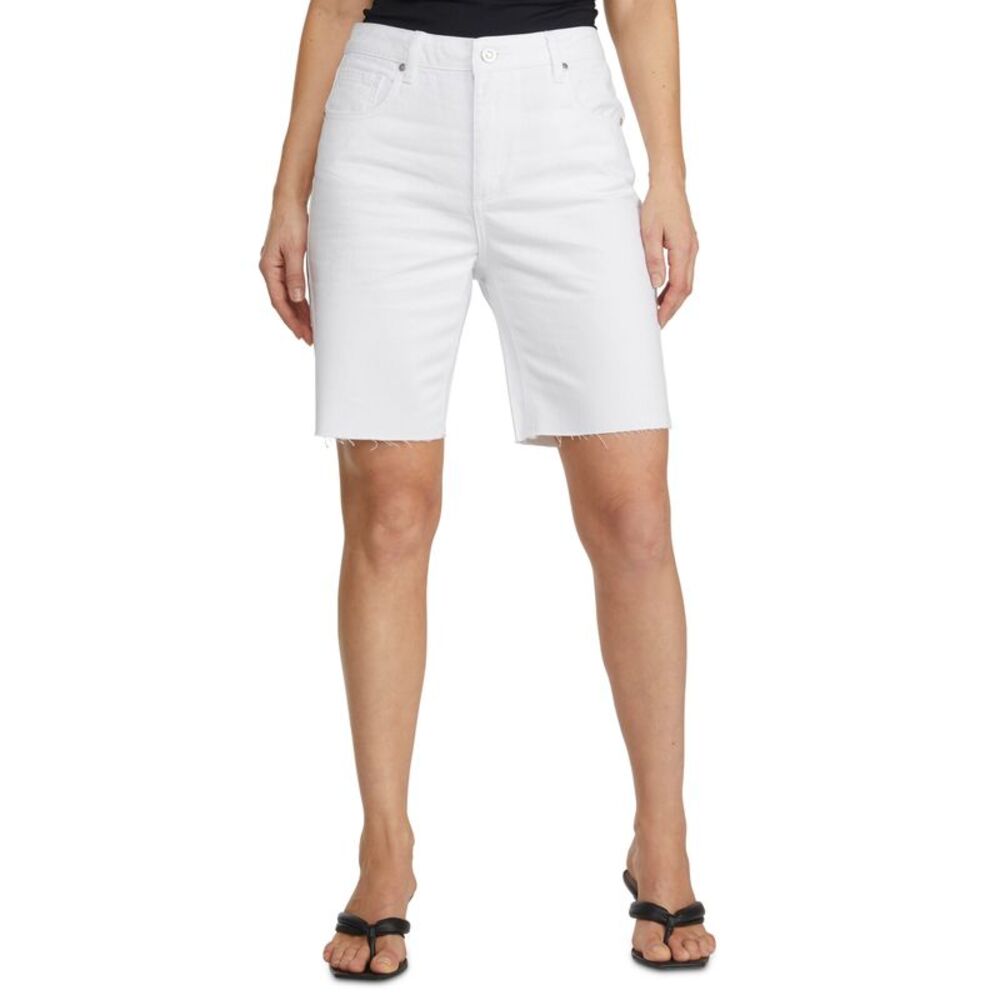 Numero Womens Cut-Hem Denim Shorts